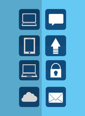 Cloud computing technology icon vector illustration graphic design