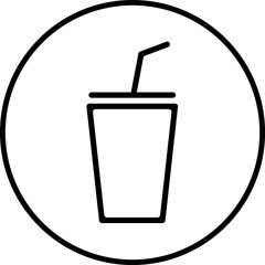 Obraz premium Line flat Cocktail icon.