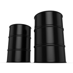 3D rendering black barrels