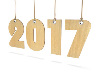 3D rendering 2017 New Year digits