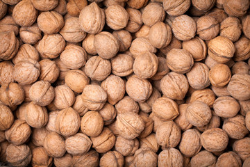 Walnuts in a pile