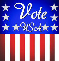 Election day banner illustration Vote USA