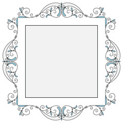 vector illustration delicate frame