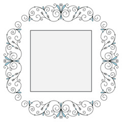 vector illustration delicate frame