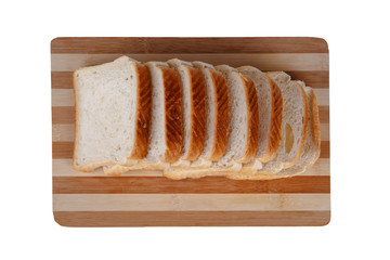 Slices of Toast Bread on Breadboard