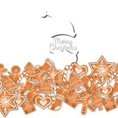 Merry christmas card icon vector illustration graphic design