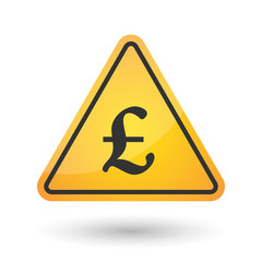 Isolated danger signal icon with a pound sign