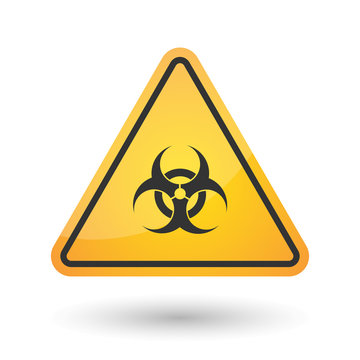 Isolated danger signal icon with a biohazard sign
