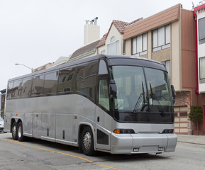 Tour Bus in Residential Neighborhood