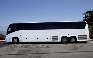 Side View Parked Tour Bus