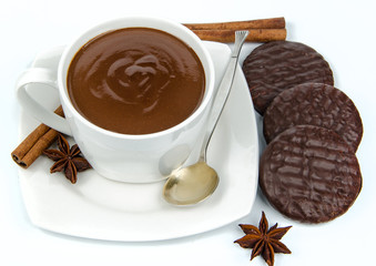 biscuits with hot chocolate