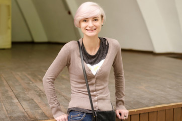 Young girl near the stage