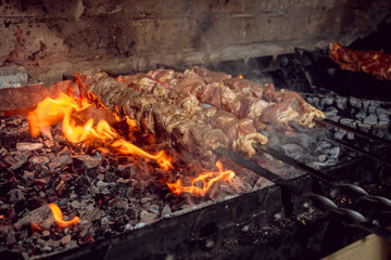 Cooking warm kebab