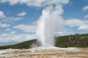 Old Faithful Geyser Erupting