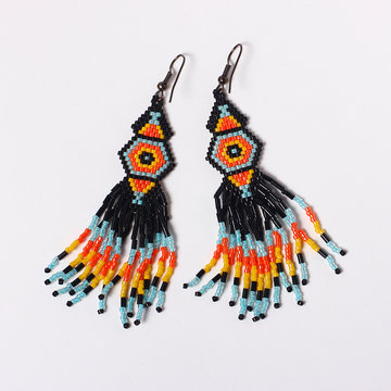 Handmade jewelry. Earrings from beads