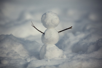 snowman without face and clothes