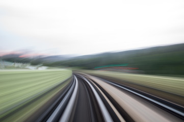 Speed motion in urban highway road tunnel