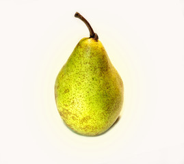yellow pear on a white background