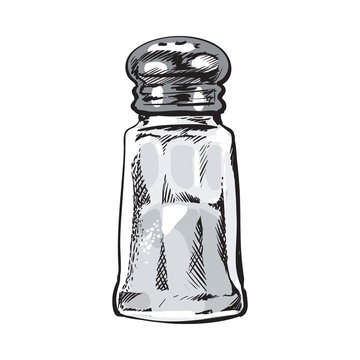 Salt Shaker Bottle Seasoning Container Cartoon 27565570 Vector Art