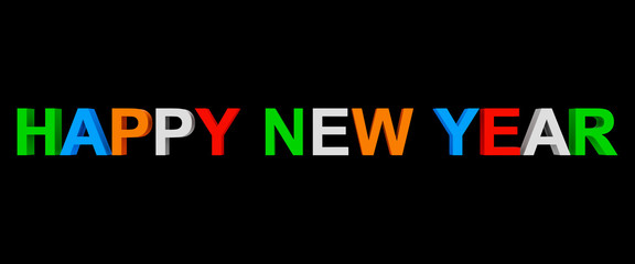 happy new year colorful