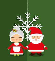 Merry christmas card icon vector illustration graphic design