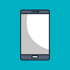 smartphone technology data flat icon vector illustration design
