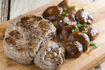 Beef and mushrooms