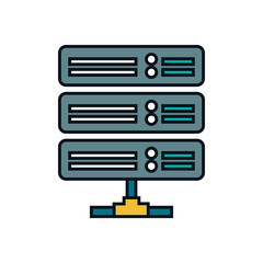 disk data center isolated icon vector illustration design