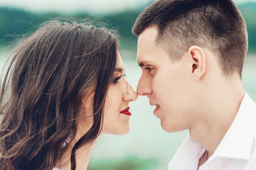 newlyweds on the wedding ceremony