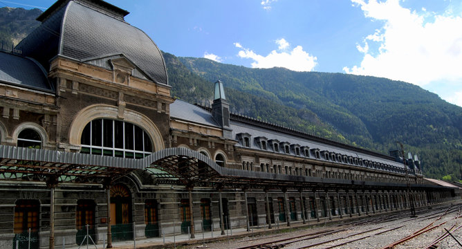 It&acute;the train station of Canfranc, in Spain.