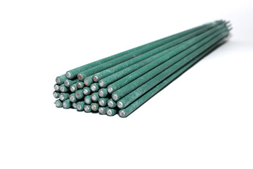 Electrodes for welding isolated on a white background. Accessories of welder.