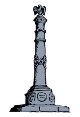 Stele of Glory. Vector drawing