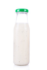 Tartarus. White sauce bottle. On white, isolated background.