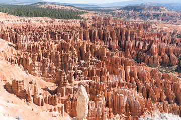 Hoodoos and Sandstone formations in Bryce Canyon National Park Utah