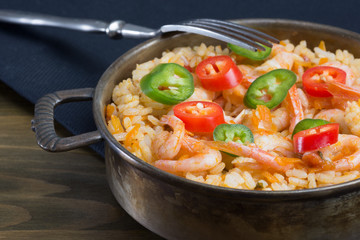 fried rice with shrimp and vegetables