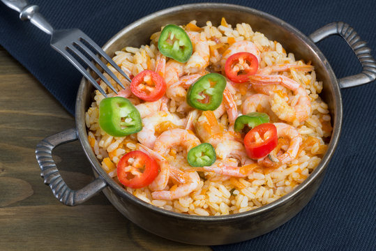 fried rice with shrimp and vegetables