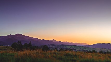 Fototapeta Wieczór w Tatrach, Polska obraz