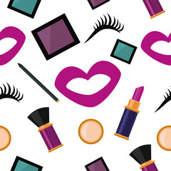 make-up pattern flat style powder shadows pomade lips eye-lashes