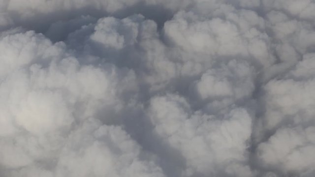 Cloudy sky from the airplan
