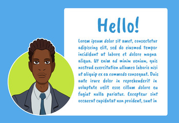 Vector illustration character with bubble talk