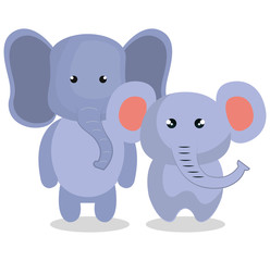 cute couple stuffed animals vector illustration design