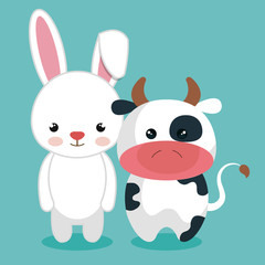 Obraz na płótnie Canvas cute couple stuffed animals vector illustration design