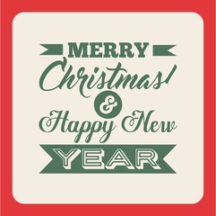 happy merry christmas card vector illustration design