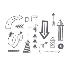 Vector illustration of arrow icons.