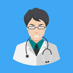 Fototapeta premium Flat Doctor Icon vector