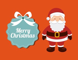 happy merry christmas card vector illustration design