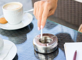  woman's hand with the sigarette