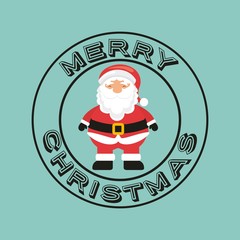 happy merry christmas card vector illustration design