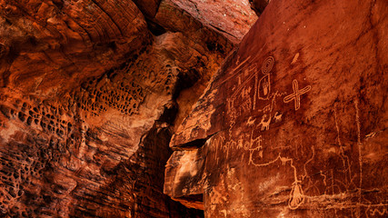 Valley of Fire State Park Utah Writing on the wall