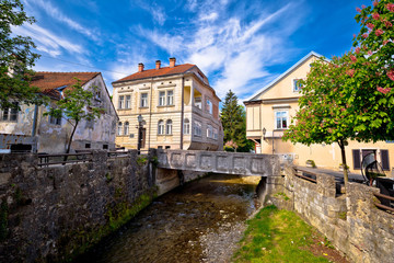 Town of Samobor creek and old architecture